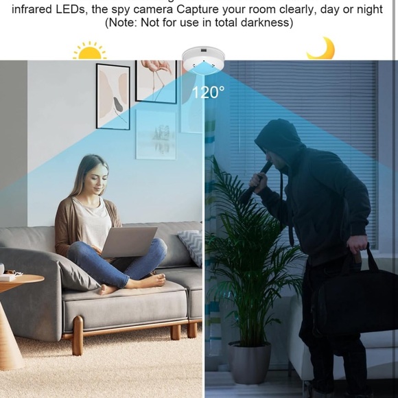 HD 1080P Wireless Hidden Camera Smoke Detector - Picture 5 of 6